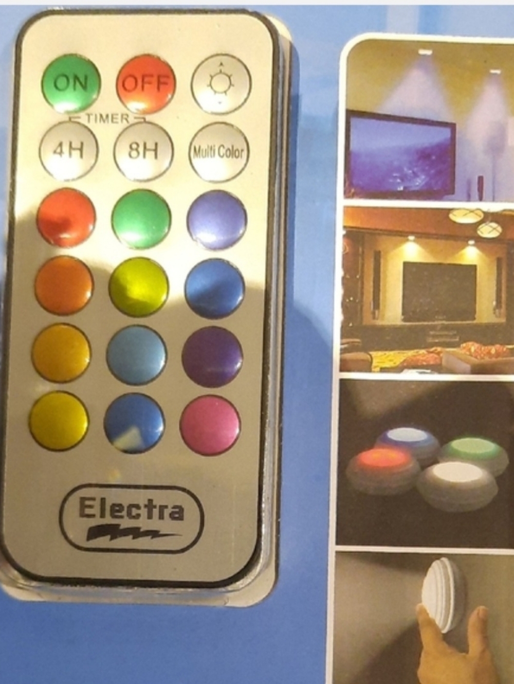 Wireless LED Reading Light w/ Remote 12 Color Changing New In Box Plus Batteries - Picture 8 of 10